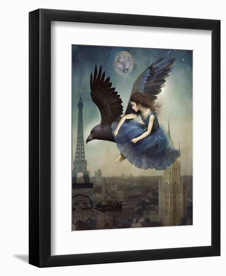 Flying Over Paris-Sasha-Framed Premium Giclee Print