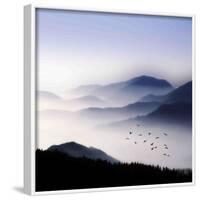 Flying over the Fog-Philippe Sainte-Laudy-Framed Photographic Print