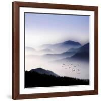 Flying over the Fog-Philippe Sainte-Laudy-Framed Photographic Print