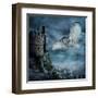 Flying Owl Bird-egal-Framed Art Print