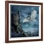 Flying Owl Bird-egal-Framed Art Print