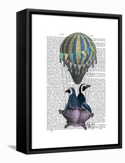 Flying Penguins-Fab Funky-Framed Stretched Canvas