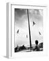 Flying Pole Dance or Voladores, Being Peformed by Aztec-Maya Ballet Co. at Dunes Hotels-Allan Grant-Framed Photographic Print