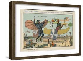 Flying Policeman in the Year 2000-null-Framed Giclee Print