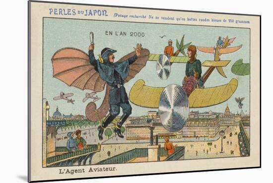 Flying Policeman in the Year 2000-null-Mounted Giclee Print
