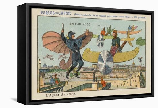 Flying Policeman in the Year 2000-null-Framed Stretched Canvas