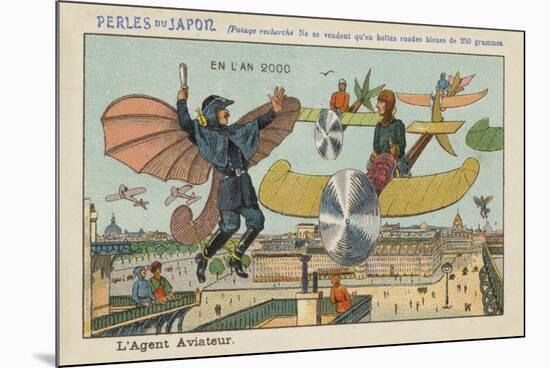 Flying Policeman in the Year 2000-null-Mounted Giclee Print