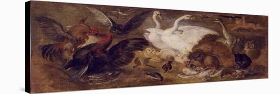 Flying Putto with Birds. Allegory of Air-Jan Brueghel the Younger-Stretched Canvas