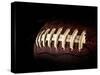 Flying Rugby Ball Isolated on Black.-Kesu01-Stretched Canvas