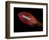 Flying Rugby Ball Isolated on Black.-Kesu01-Framed Photographic Print