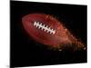 Flying Rugby Ball Isolated on Black.-Kesu01-Mounted Photographic Print