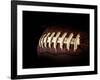 Flying Rugby Ball Isolated on Black.-Kesu01-Framed Photographic Print