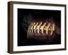 Flying Rugby Ball Isolated on Black.-Kesu01-Framed Photographic Print