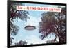 Flying Saucers are Real, Retro-null-Framed Art Print