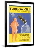 Flying Saucers Magazine Cover-null-Framed Art Print