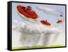 Flying Saucers Used to Precipitate Rainfall-null-Framed Stretched Canvas