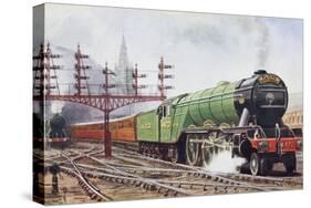 Flying Scotsman Steam Locomotive-null-Stretched Canvas