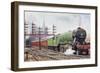 Flying Scotsman Steam Locomotive-null-Framed Giclee Print