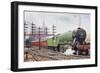 Flying Scotsman Steam Locomotive-null-Framed Giclee Print