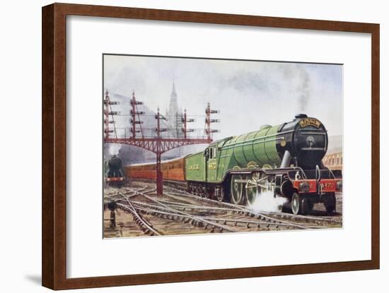 Flying Scotsman Steam Locomotive-null-Framed Giclee Print