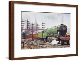 Flying Scotsman Steam Locomotive-null-Framed Giclee Print