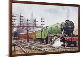 Flying Scotsman Steam Locomotive-null-Framed Giclee Print