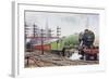 Flying Scotsman Steam Locomotive-null-Framed Giclee Print