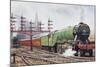 Flying Scotsman Steam Locomotive-null-Mounted Giclee Print