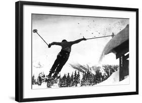 Flying Skier-null-Framed Photographic Print