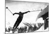 Flying Skier-null-Mounted Photographic Print