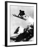 Flying Skier!-null-Framed Photographic Print