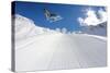 Flying Snowboarder on Mountains, Extreme Sport-Merkushev Vasiliy-Stretched Canvas