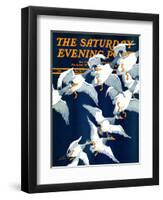 "Flying South," Saturday Evening Post Cover, November 20, 1937-Ski Weld-Framed Giclee Print