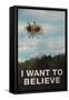 Flying Spaghetti Monster - I Want To Believe-null-Framed Stretched Canvas