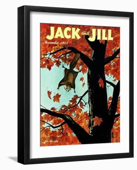 Flying Squirrel - Jack and Jill, November 1955-Georgeann Helms-Framed Giclee Print