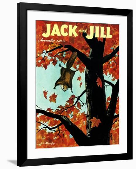 Flying Squirrel - Jack and Jill, November 1955-Georgeann Helms-Framed Giclee Print