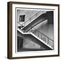 Flying Stairway to Terrace of United Nations' Meeting Hall at Its New East River Headquarters-Walker Evans-Framed Photographic Print