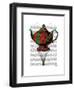 Flying Teapot 2 Red and Green-Fab Funky-Framed Art Print