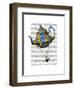 Flying Teapot 3 Blue and Yellow-Fab Funky-Framed Art Print