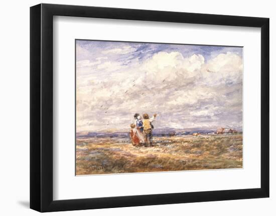 Flying the Kite-David Cox-Framed Art Print