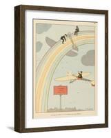 Flying to Rainbow-Joaquin Xaudaro-Framed Art Print