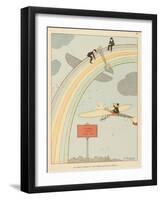 Flying to Rainbow-Joaquin Xaudaro-Framed Art Print