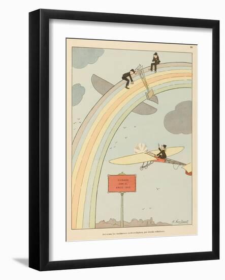 Flying to Rainbow-Joaquin Xaudaro-Framed Art Print