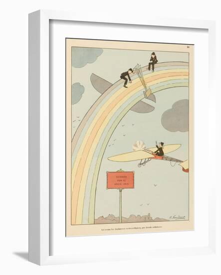 Flying to Rainbow-Joaquin Xaudaro-Framed Art Print