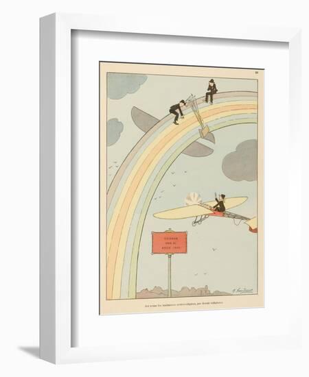 Flying to Rainbow-Joaquin Xaudaro-Framed Art Print