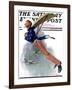 "Flying Uncle Sam" Saturday Evening Post Cover, January 21,1928-Norman Rockwell-Framed Giclee Print