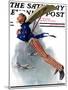 "Flying Uncle Sam" Saturday Evening Post Cover, January 21,1928-Norman Rockwell-Mounted Giclee Print