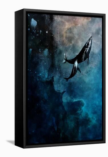 Flying Whales-Alex Cherry-Framed Stretched Canvas