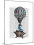 Flying Zebra-Fab Funky-Mounted Art Print