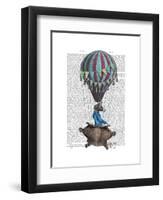 Flying Zebra-Fab Funky-Framed Art Print